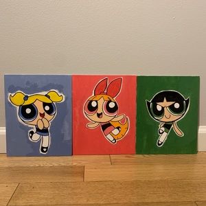 handmade power puff artwork